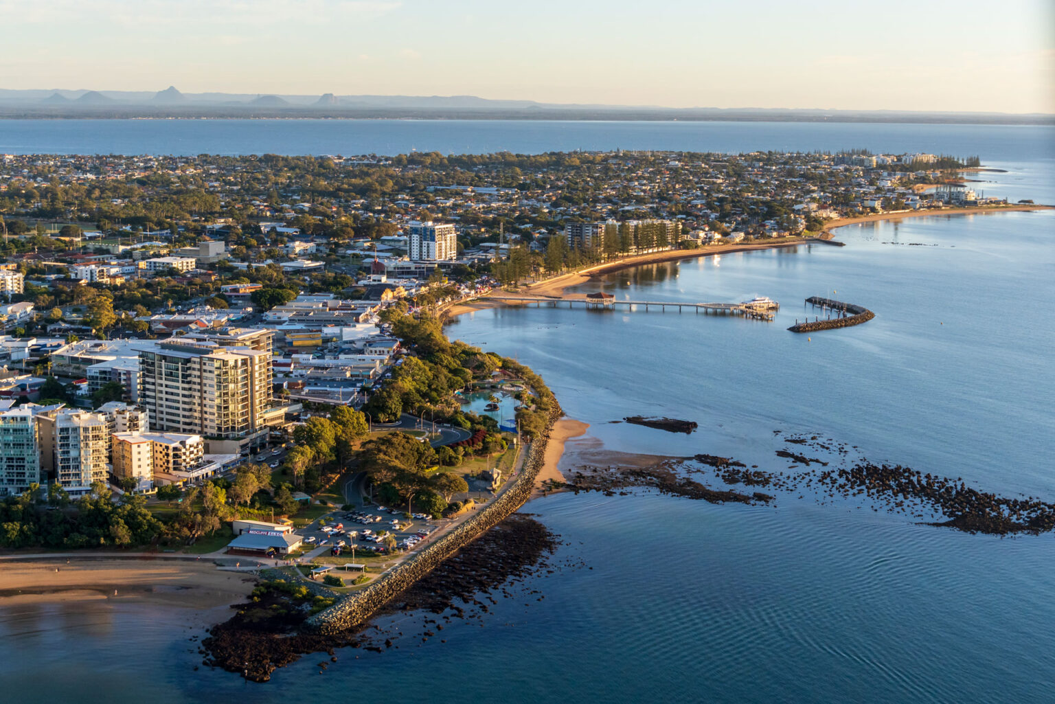 Aerial view of Moreton Bay