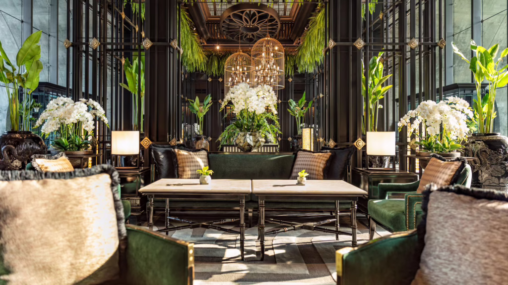 Lobby area of a hotel