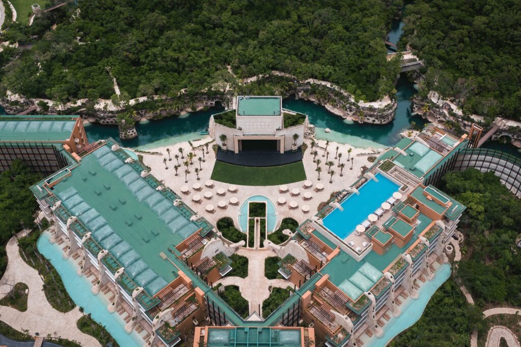 Aerial view of Hotel Xcaret Arte